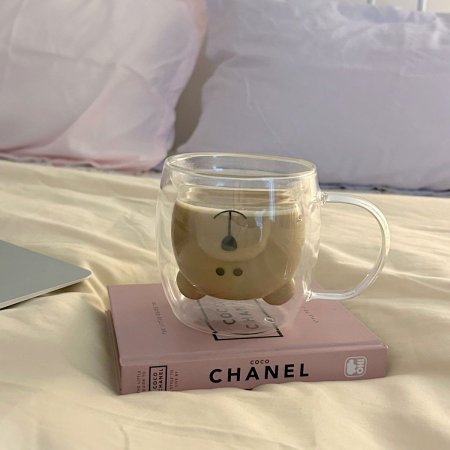 كوب دبل جلاس شكل دب