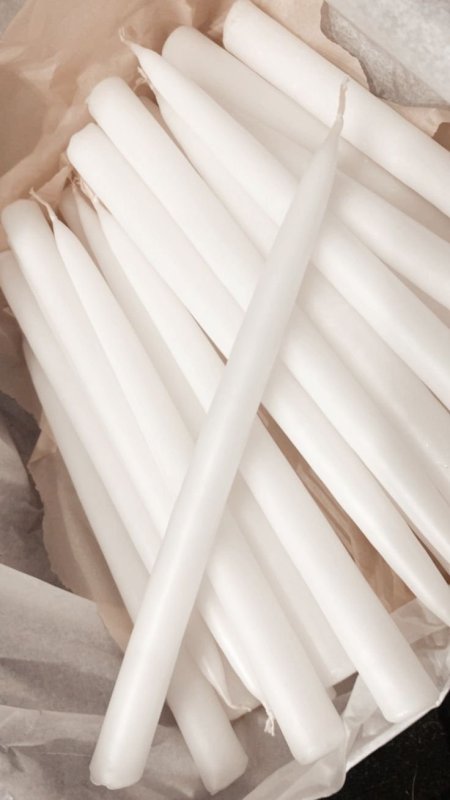 شموع ابيض طويل