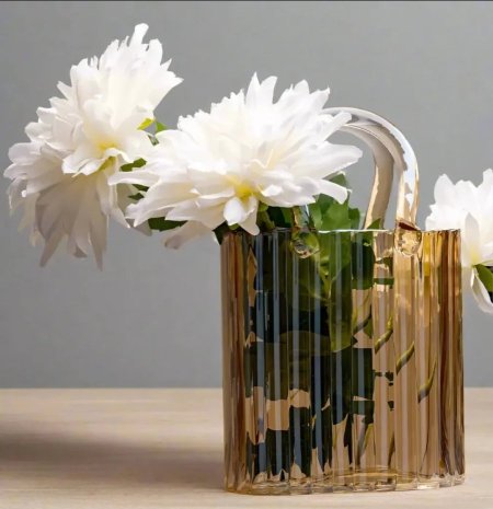 مزهرية حقيبة يد برتقالية